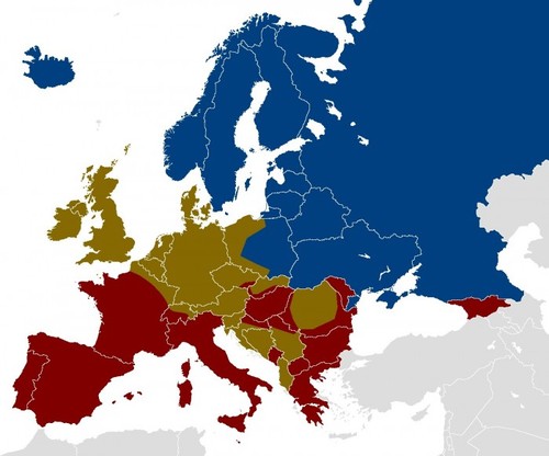 Алкогольная карта Европы
