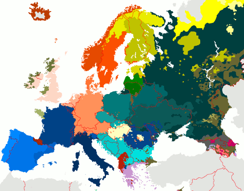 Лингвистическая карта Европы (@metkere)