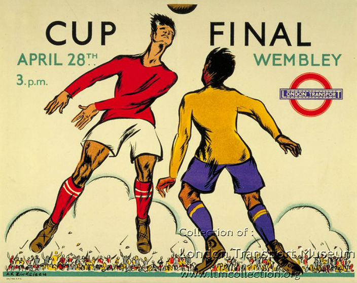 Старые английские футбольные плакаты